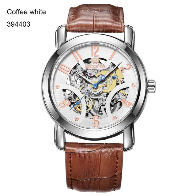 skone skeleton watch