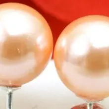 Распродажа Большой 10 мм высокий блеск идеально круглые розовые жемчужные серьги-ракушки и Стерлинговое Серебро 925 stud-ear154 оптом/в розницу