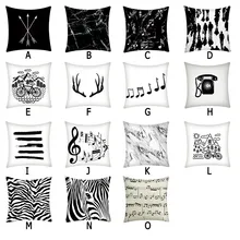 Bless Living Modern Marble Pillow Case Cover Home Abstract Texture Pillowcases for Beds Black White z0522#G30