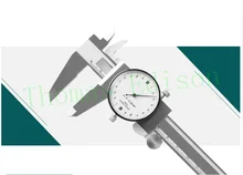 Wholesale prices 0-150mm 0.03mm Dial type industrial stainless steel dial calipers bidirectional shockproof pointer header with vernier caliper