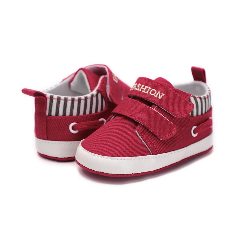 

Baby shoes boy girl crib shoes canvas spring autumn hook loop soft sole designer Skid-Proof brand moccasins Booties moccs
