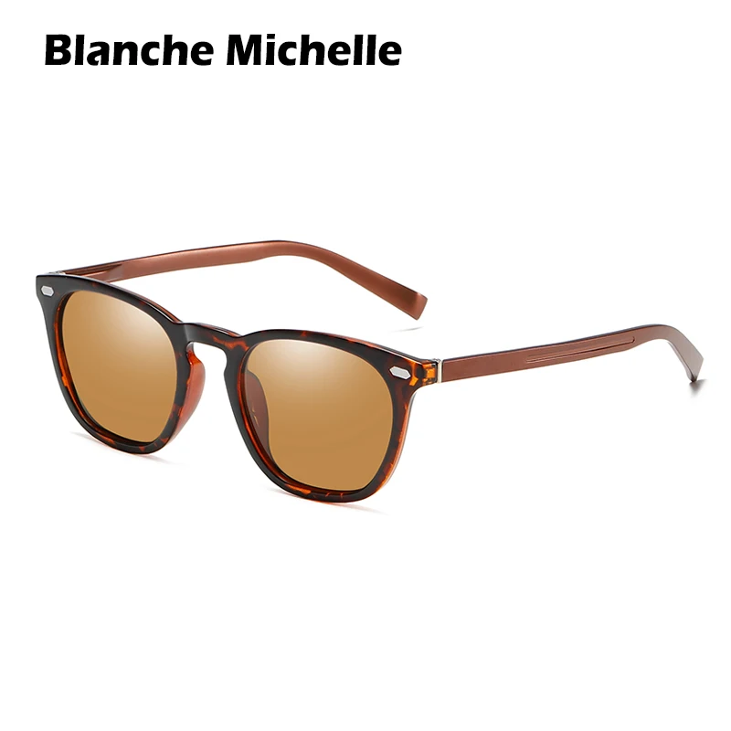 Blanche Michelle Square Frame Sunglasses Women Polarized UV400 Female Sun Glasses For Driving Lady Mirror okulary With Box