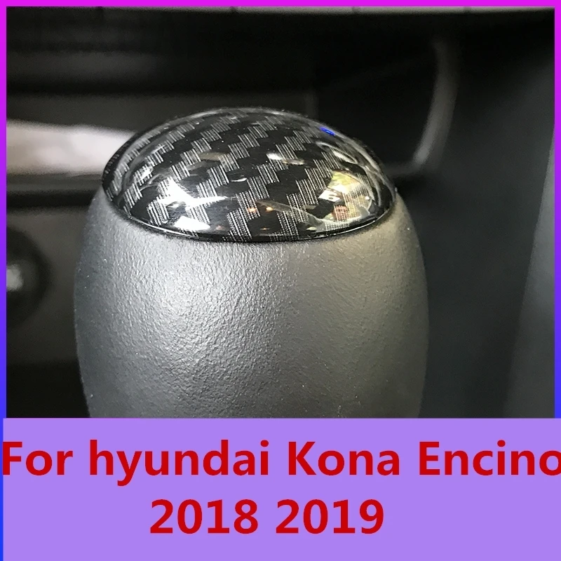 

Gear shift lever head cover trim sequins auto accessories Interior decoration For Hyundai Kona Encino 2018 2019