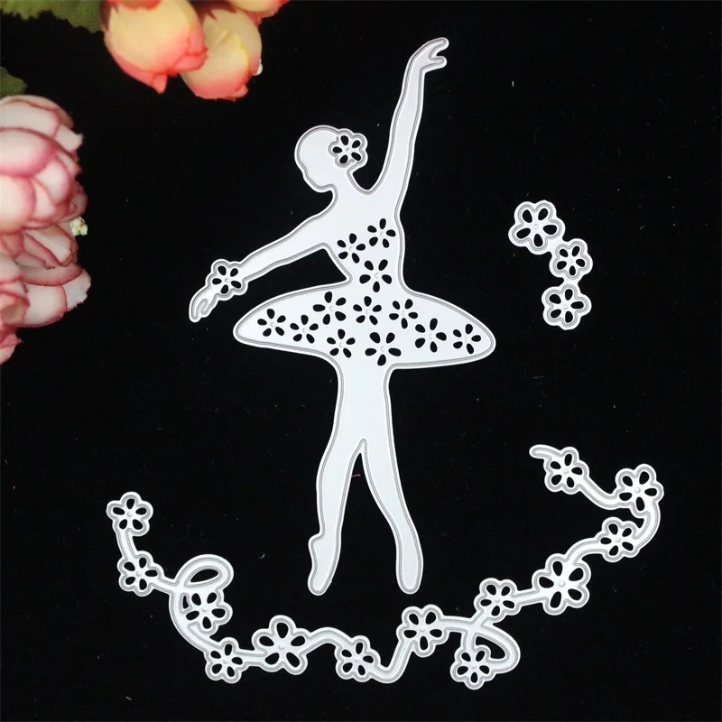 

KSCRAFT Dancing Girl Metal Cutting Dies Stencils for DIY Scrapbooking/photo album Decorative Embossing DIY Paper Cards