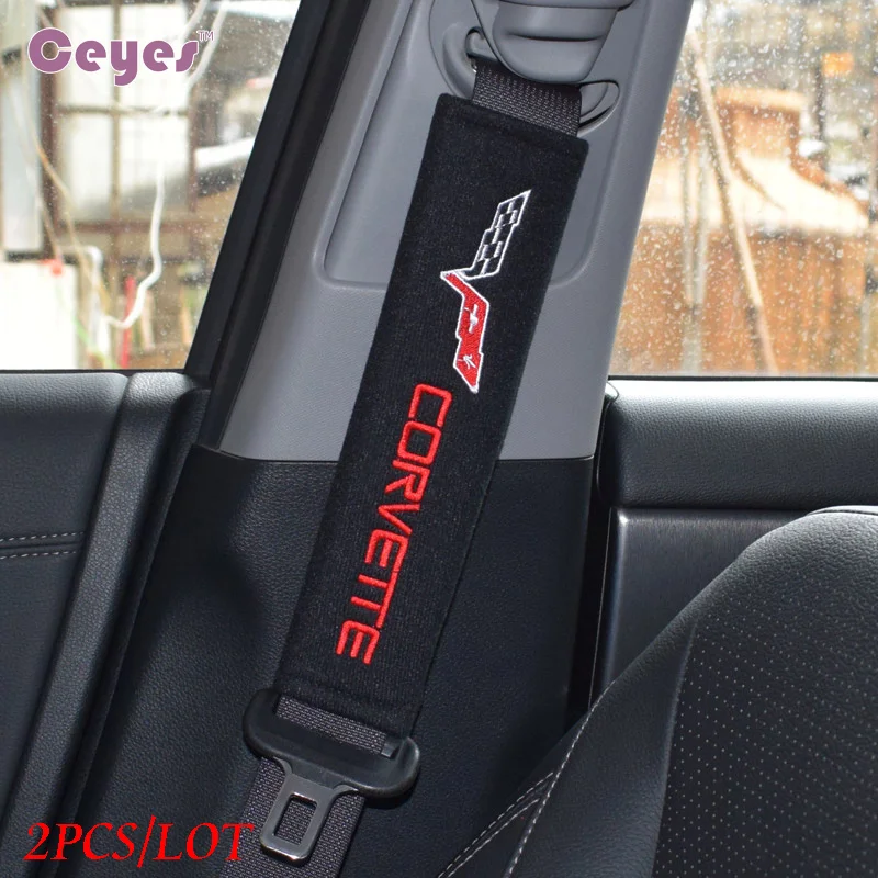 

Ceyes Car Styling Auto Cover Case For Corvette Guitar C4 C5 C6 C7 Shirt Car Shoulders Pads Stickers Accessories Car-Styling 2pcs