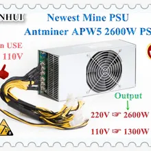 Antminer APW5 2600 Вт BITMAIN БП 12В 216A MAX 2600 Вт для ANTMINER Z9 мини S9 S9i S9j L3+ D3 A3 DR3 Байкал BK-X BK-G28 A9