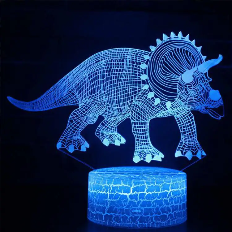 Динозавр Парк Usb Led Light Aris динозавр тираннозавр рекс 3d ночник 7 цветов Изменение Настольная лампа 3d лампа Novelt - Испускаемый цвет: 7 color change