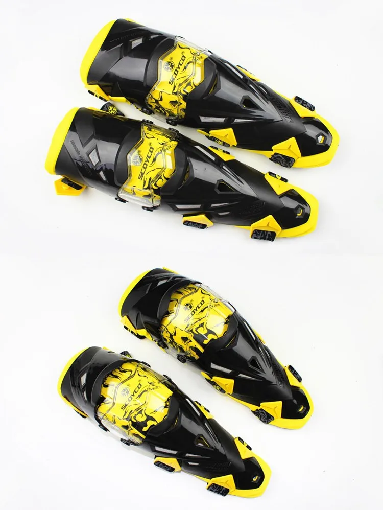 Желтый Scoyco K12 наколенники для езды на мотоцикле упор для гоночного мотоцикла защитный наколенник гвардии Шестерни