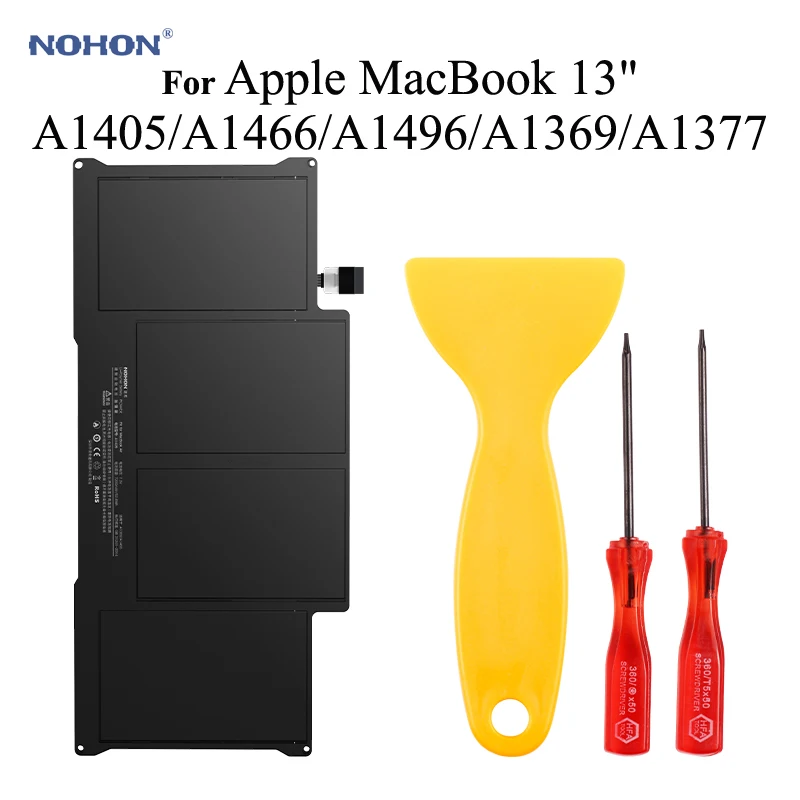 Аккумулятор Nohon для Apple MacBook Air 13 &quotA1369 2010 Mid-2011/2013 MC503/4 MC965 MD231LL/A A1405 A1466 A1496 A1377 |