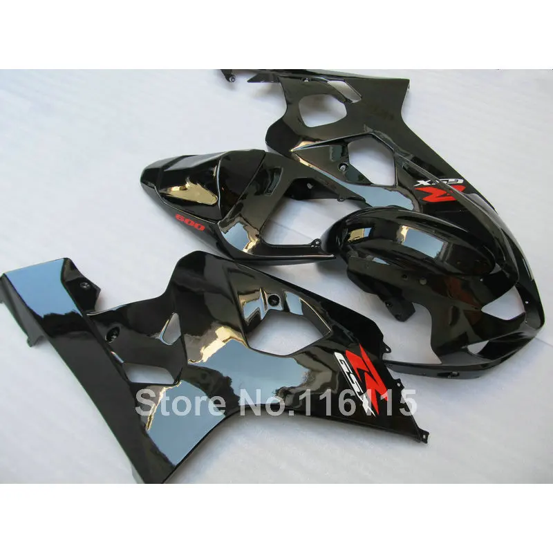 

plastic fairing kit for SUZUKI GSXR 600 GSX-R 750 K4 K5 2004 2005 all glossy black fairings bodywork GSXR600 04 05 TY92