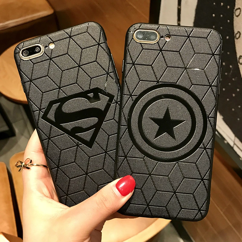 Marvel Avengers Captain America Shield Superhero Case for iPhone 6s 7 8 Plus X 10 XS Max XR Silicone Rubber Cover Ironman coque