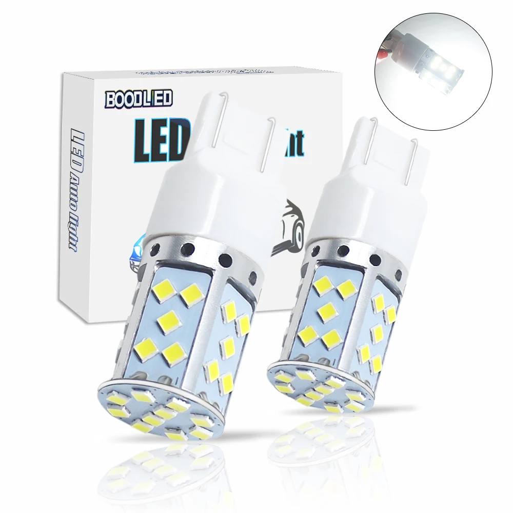 BOODLIED 15 Вт 9 30 в Автомобильный свет T20 7443 3030 35 SMD светодиодные лампы белые