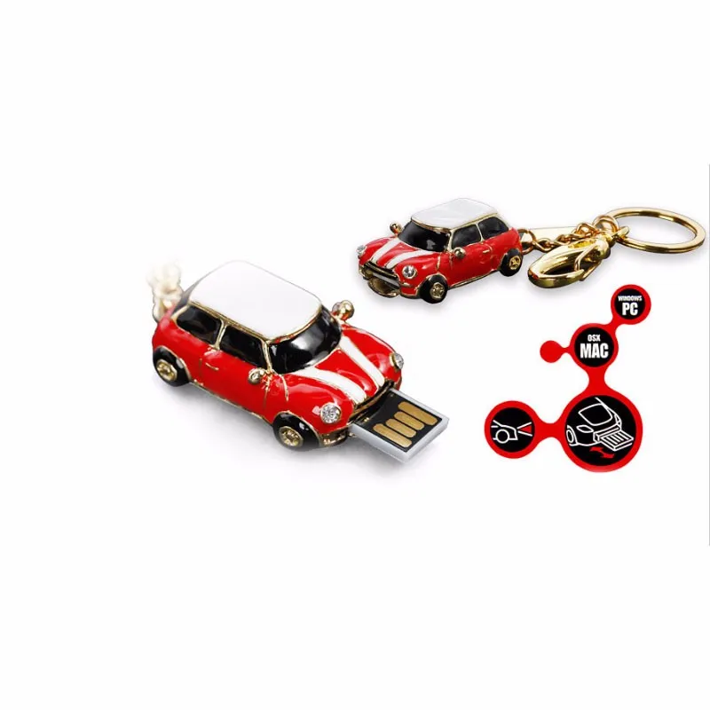 Mini Cooper usb-носитель в форме автомобиля Флешка 64 ГБ usb 2,0 флеш-накопитель карта памяти u дисковая ручка 32 ГБ pendriver Бесплатная доставка