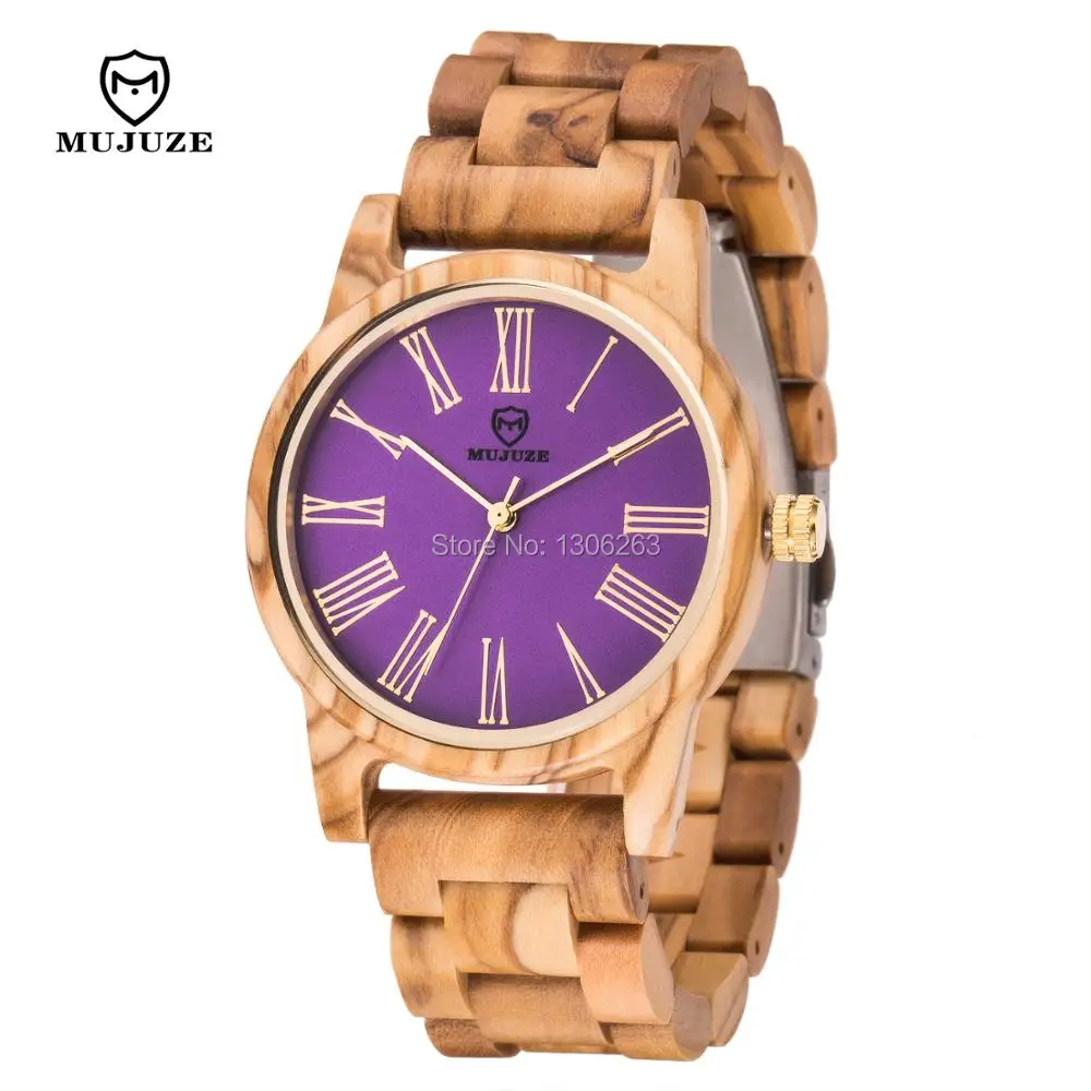 

Rare Slim Wood Watch Wooden Japan Original Import Miyota 2035 Movement MUJUZE Wood Watch Wooden In 5 Color