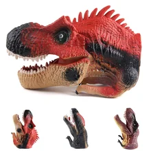 Simulation Plastic Dinosaur Puppet Toy Soft Vinyl PVC Dinosaur Animal Head Hand Puppet Figure Toys Gloves Children Toy Model simulation pvc soft dinosaur toys mosasaur model toy of exquisite workmanship for home decoration toys for children gift