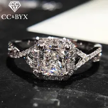 CC модные ювелирные изделия 925 Серебряные кольца для женщин помолвка белое золото цвет обручальное кольцо Роскошный подарок Шикарные аксессуары CC586