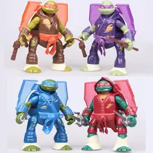 

4 unit/set 14CM Japan Anime Multicolor Flash Ninja Turtles Raph Mikey Don Splinter Movable Figures Dolls for Kids PVC Model Sets