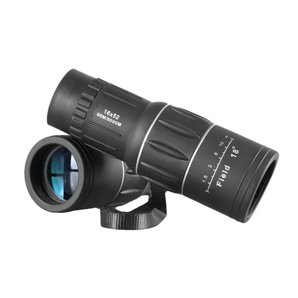 

16x52 Monocular Telescope BAK4 Prism FMC Coated Green Film HD Scope With Phone Clip for Outdoor Hunting Hiking