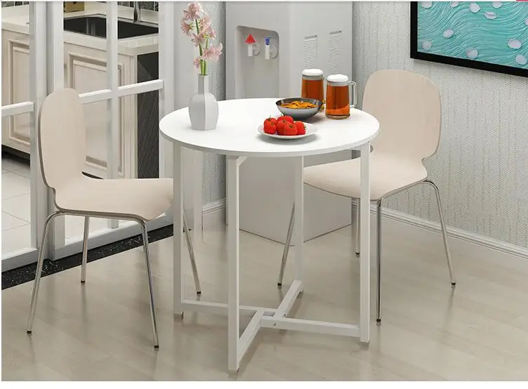 80*80*75CM Round Modern Dining Table Living Room Coffee Table Sofa Side Tea Table