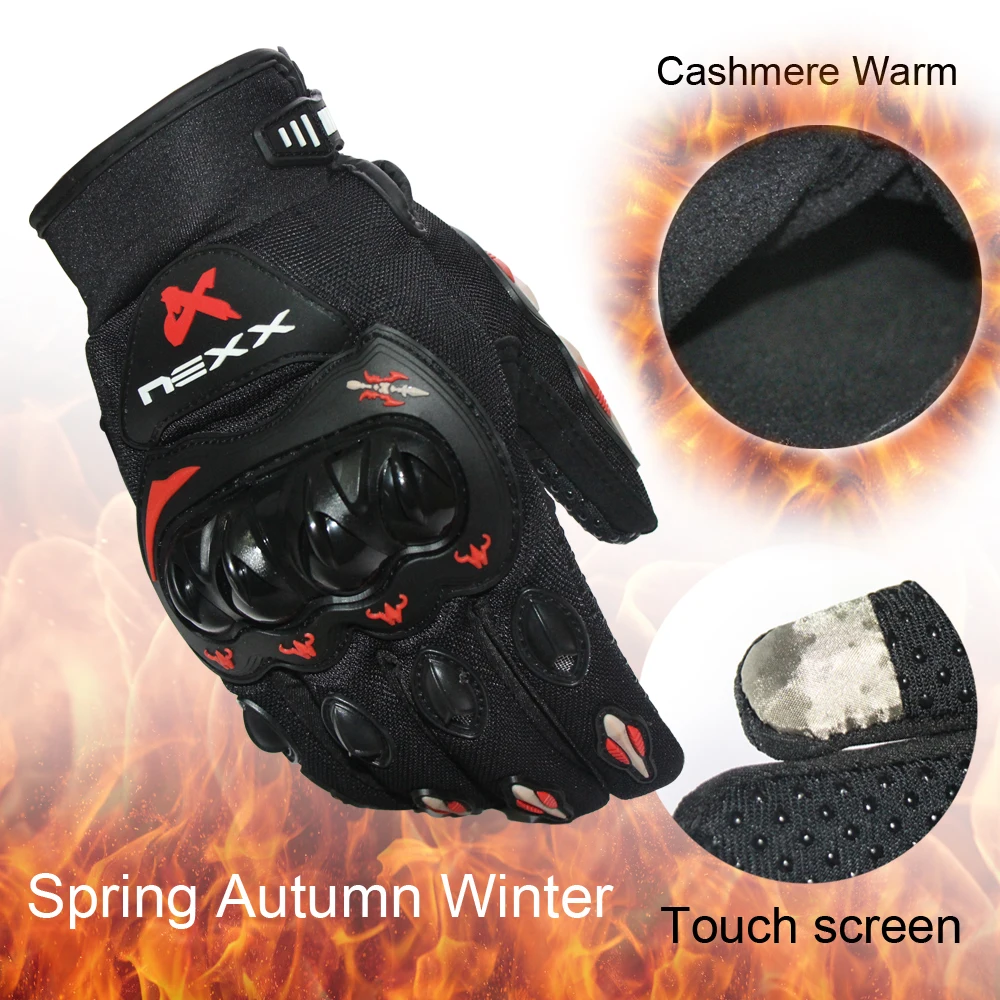 Мотоциклетные перчатки толстые ветрозащитные зимние теплые Guantes Moto Luvas сенсорный
