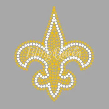 

BlingQueen 25PCS/LOT Korean Rhinestone Iron On Transfers Saints Design