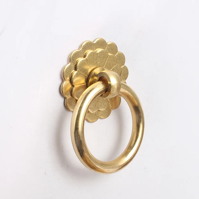 New Arrival Chinese Classic Drawer Handles Pull Door Knocker Ring Brass