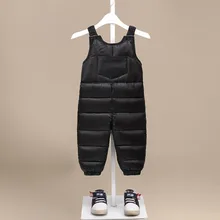 MUQGEW/зимние комбинезоны для девочек и мальчиков; детские зимние толстые теплые брюки на ремень с подтяжками; комбинезоны; брюки; детская одежда