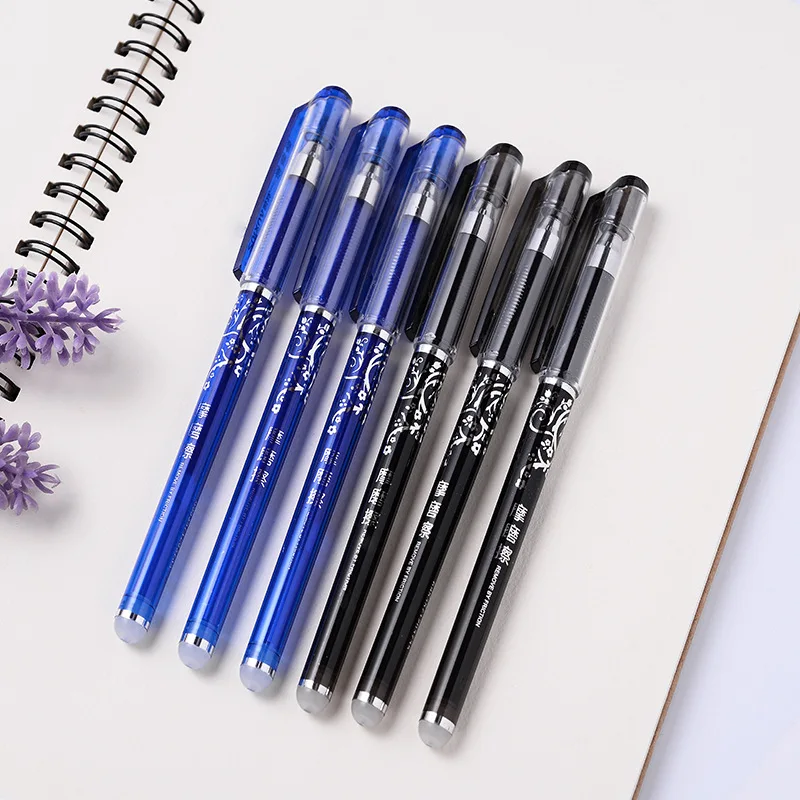 

12 Pcs Magic Pen Erasable Gel Pen 0.5mm Tip Blue Refill Student Stationery Writing Pen Wholesale