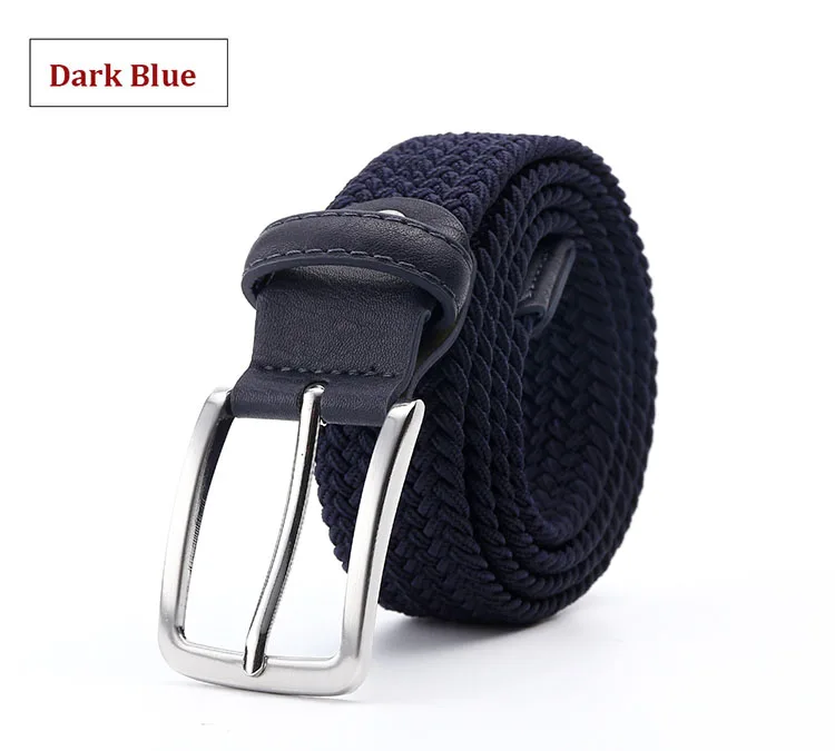 Elastic Belt For Men And For Women Waist Belt Canvas Stretch Braided Woven Leather Belt 1-3/8" Wide Dark Brown Extend 160 CM branded belt for men