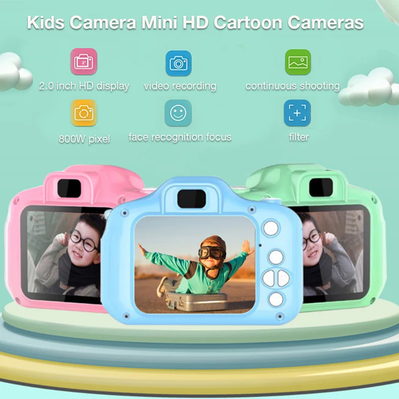 HD Дети Мини Цифровая видеокамера портативный камкордер с 2," ЖК-экраном детские подарки Fotografica 1080P проекционное видео