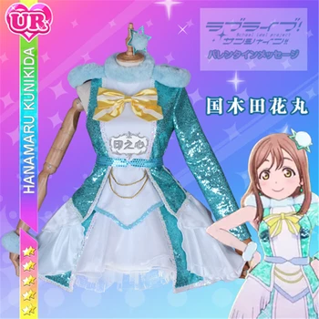 

Love Live Sunshine Aqours Kunikida Hanamaru Night Cosplay Costume Dress Awaken Power Lolita Dress+Skirt H