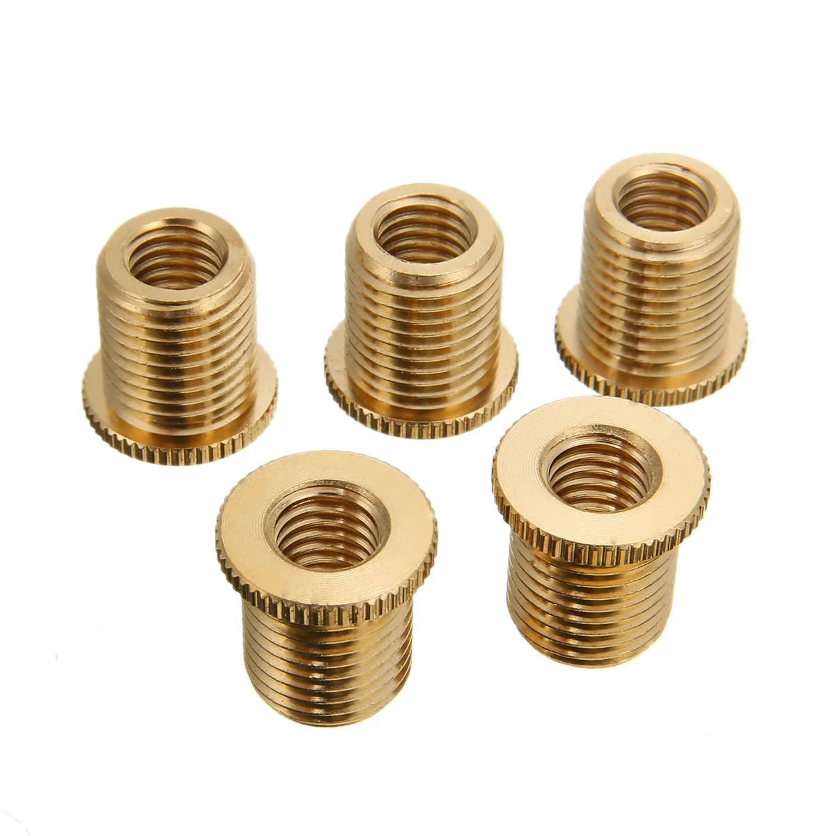 5pcs M8x1.25 Aluminum Alloy Car Auto Gear Stick Shift Shifter Knob Head Thread Screw Adapter for M12x1.25 Gear Shift Knob