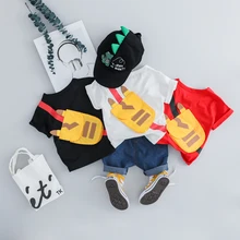 HYLKIDHUOSE летнее, для малыша комплекты одежды для маленьких девочек и мальчиков костюмы мультфильм футболка шорты женщин Детский костюм