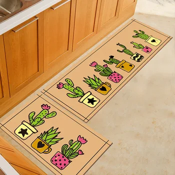 

Cartoon Cactus, Watermelon, Cat Floor Mat Doormat tapete zerbino Oil Absorption Kitchen Mat Capacho Bathroom Bedroom Carpet Rugs