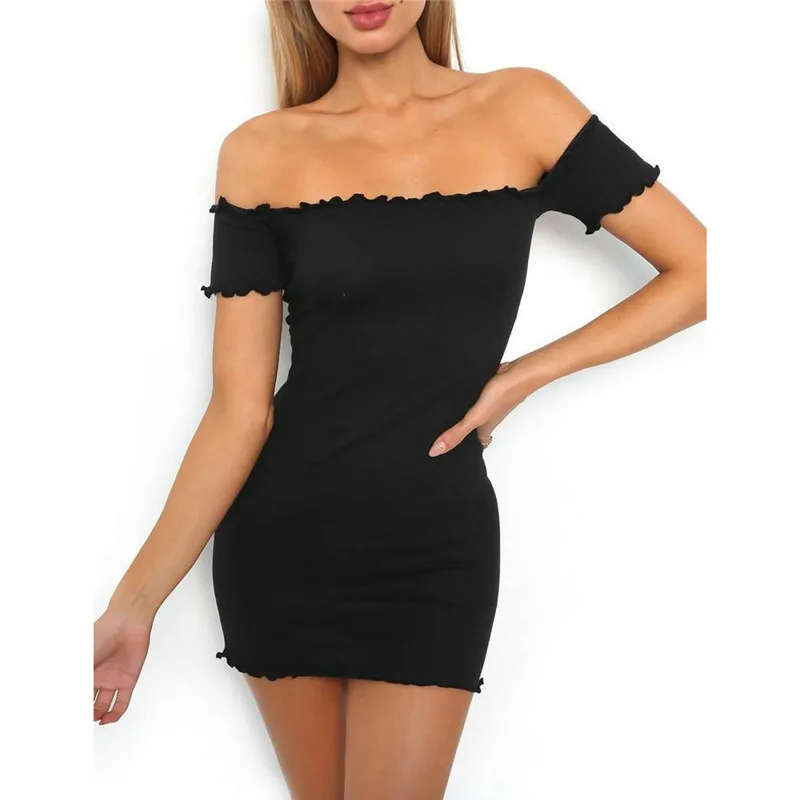 

2018 New summer arrival Women short sleeve ruched Bodycon mini dress party clubwear sexy off shoulder slim pencil mini dress