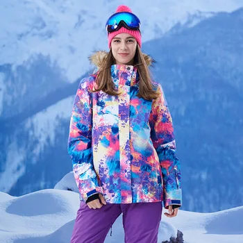 

2018 Ski Jacket Women Snowboard Jacket Winter Coats Windproof Waterproof Breathable Colorful Skiwear