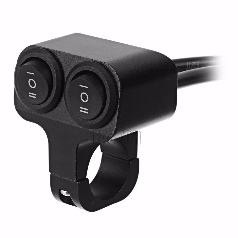 12v 10A Motorcycle CNC Aluminum Alloy Switch 2 Way 2Gear Headlight