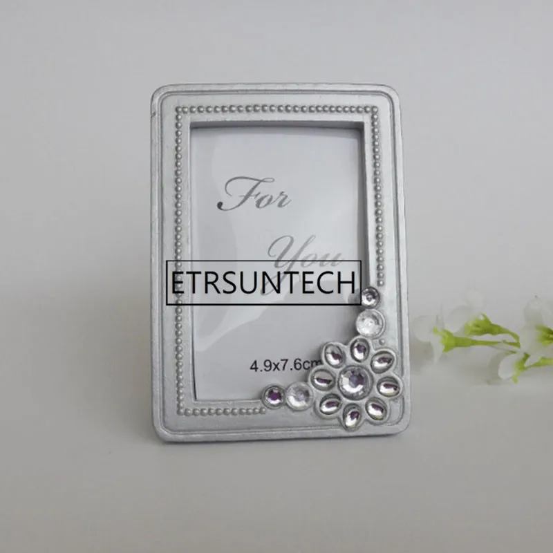 

50pcs Silver Rhinestone Photo Frame Resin Place Card Holder Wedding Bridal Shower Favor Party Table Decor