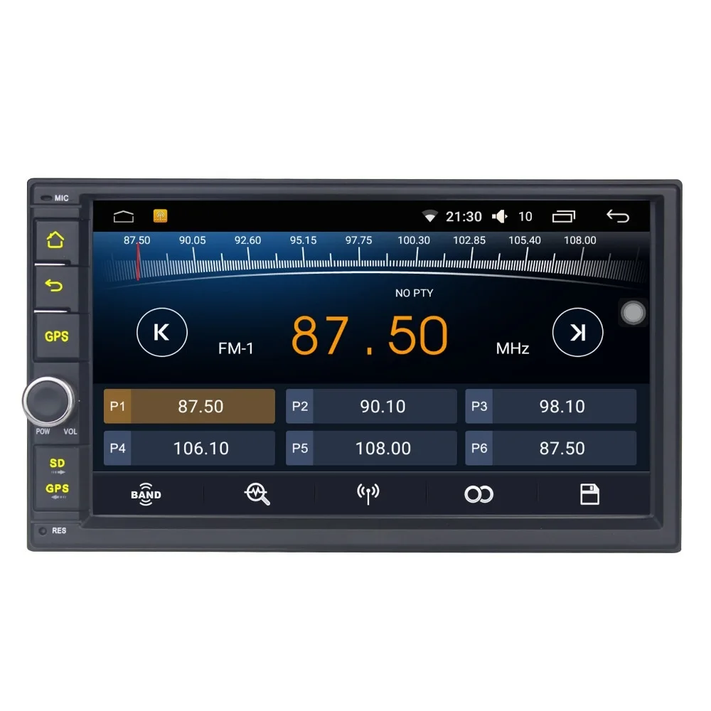Excellent Best 7.0" Quad Core 1G+16GB Rom 2 Din Android 6.0 Head unit Universal Car Radio Audio Stereo GPS Navigation Support dash Cam 2