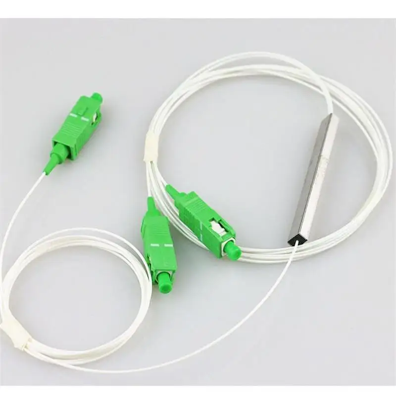 50 шт. FTTH 1x2 900um волоконно оптический сплиттер SC/APC IN/OUT G657A1 Бесплатная
