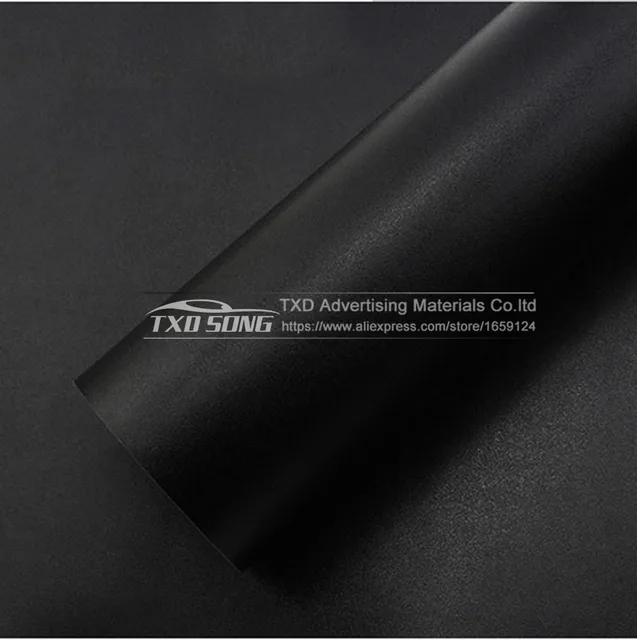 50x300cm Black Matte Car Wrap Vinyl Roll with Air Release DIY Styling Self  Adhesive Motorbike Car Sticker Decal