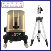 Хорошая упаковка 6 линий 4 точек лазерный уровень и 1,2 м алюминиевый штатив с адаптером Поворотная головка 360 роторная поперечная Лазерная линия spirit level