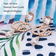 

New Arrival Pearl Earrings For Women Oorbellen Earings Fashion Jewelry Brinco Stud Earrings Wedding Jewelry Big Long Earrings