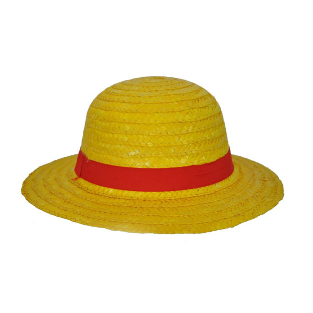 

Cute Cosplay Cartoon Props Hat Luffy Anime Straw Boater Beach Strawhat Halloween Gift for Children Boy Girl