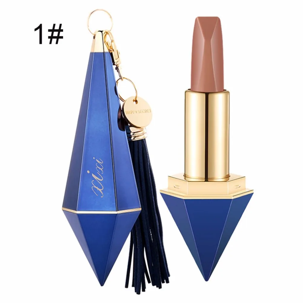 1 pcs Diamond Shape Lip Makeup Lipstick Women Moisturizing Lady Long