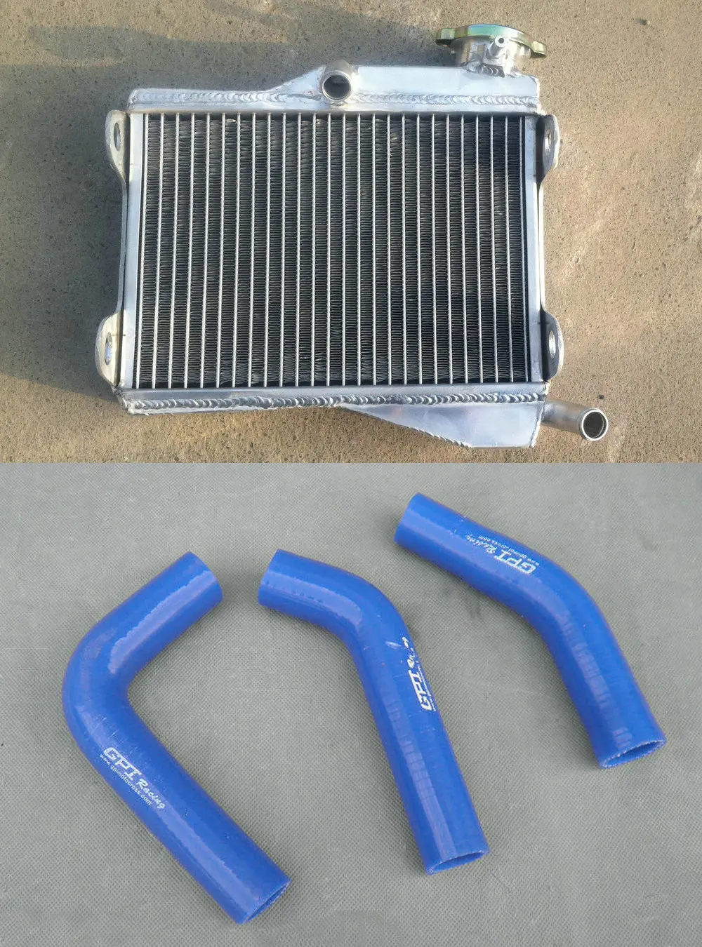 black High-per Aluminum Radiator for YAMAHA RD250 RD 250 RD350 LC 4L0 4L1 hose