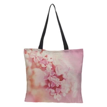 Женские сумки Doube стороны цветы Одуванчик печати сумка льняная большой Ёмкость складной продуктовый женская сумка 43*43 см