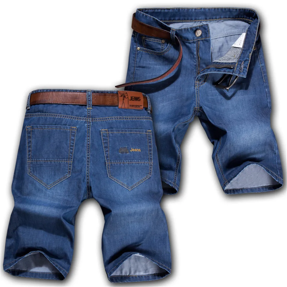 

Elegant Casual Jeans High Street Men Cargo Shorts 2019 Plus Size Cool Streetwear Punk Rock Mens Beach Jeans Thin Style Shorts