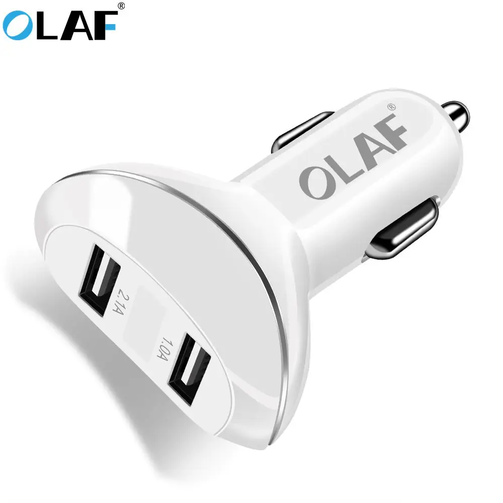 Olaf Universal 2 Ports USB Car Charger 3.1A Max fast charging Mobile