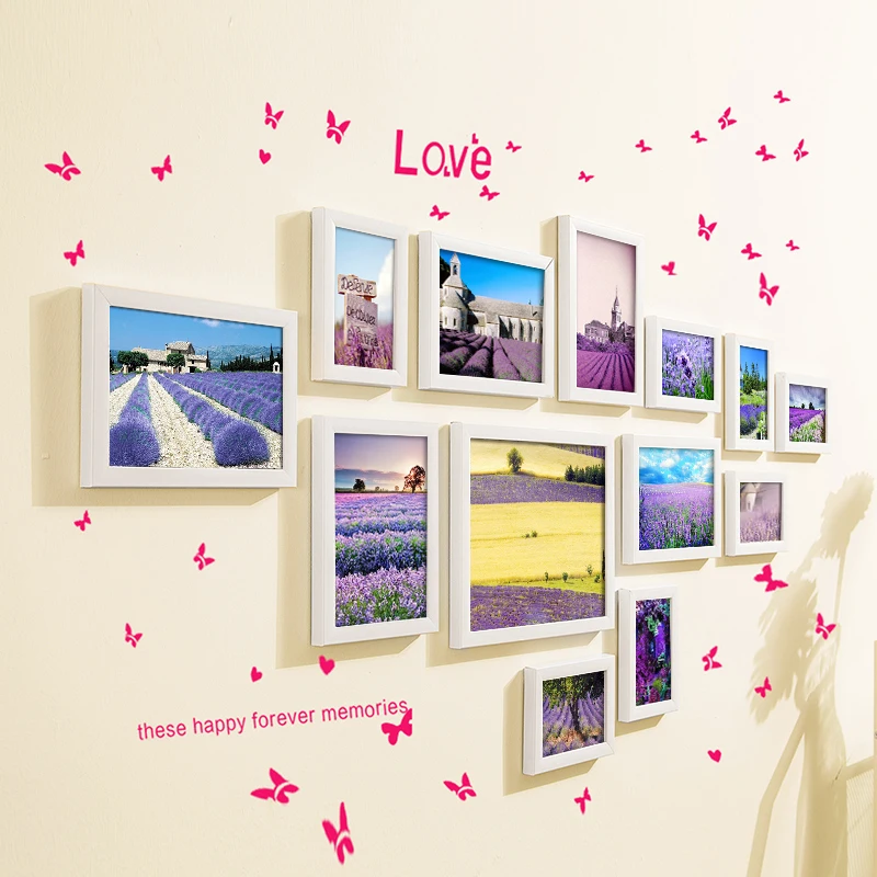 

Bedroom Decoration European 13 Boxes Photo Wall Creative Photo Frame Wall Combination Photo Wall Living Room Korean Hanging